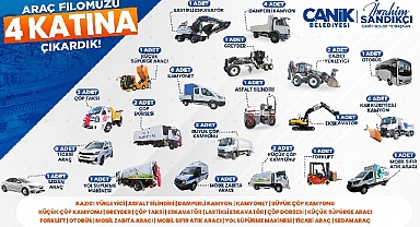 Canik’te Güçlü Filo Etkin Hizmet: 4 Kat Büyüdü 