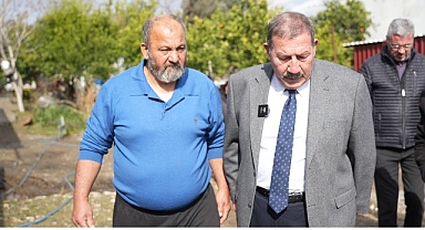 Başkan Fevzi Topuz’dan Evi Yanan Aileye Konteyner ve Ev Tadilatı Sözü