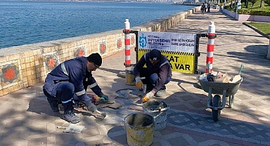 Değirmendere sahilinde hummalı çalışma