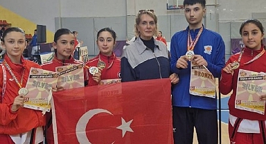 Seferihisar’ın ‘Altın Çocukları’ Avrupa yolunda kürsüyü bırakmıyor