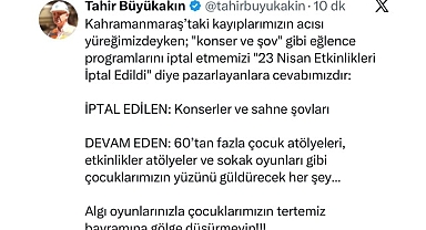 Büyükakın: ‘Algı oyunlarınızla çocuklarımızın tertemiz bayramına gölge düşürmeyin’